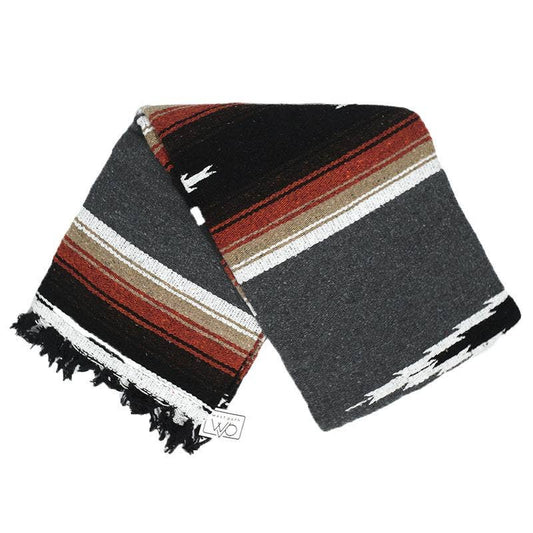 Retro Charcoal Black Baja Diamond Blanket