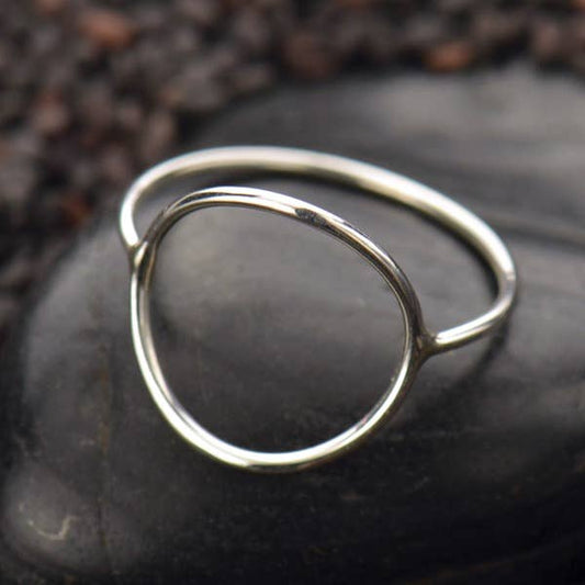 Sterling Silver Ring - Wire Circle Ring