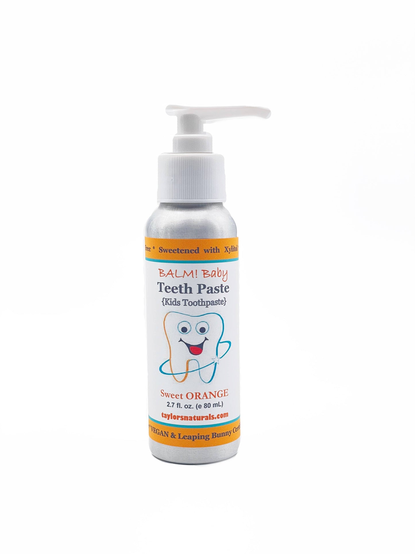 BALM! Baby - Teeth Paste Natural Kids Toothpaste w/ Pump: Sweet Orange