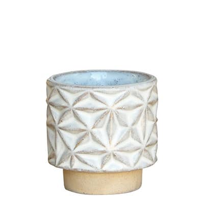 Ramos Geometric Cachepot, Stoneware - 2.5