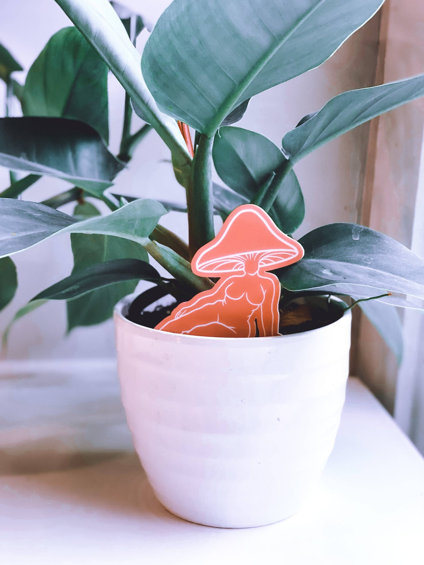 Mushroom Lady Plant Stakes