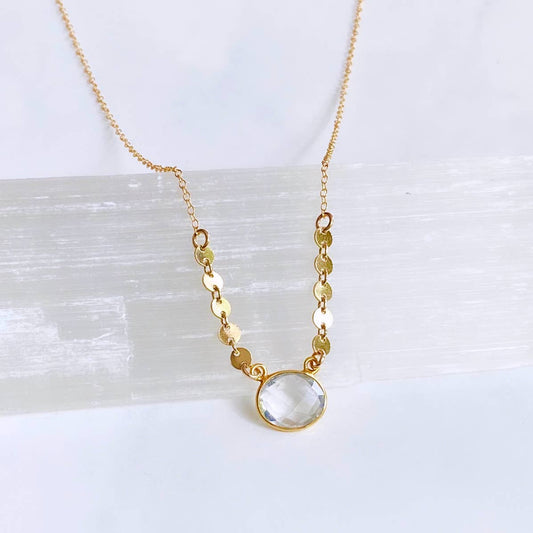 Adjustable crystal choker necklace