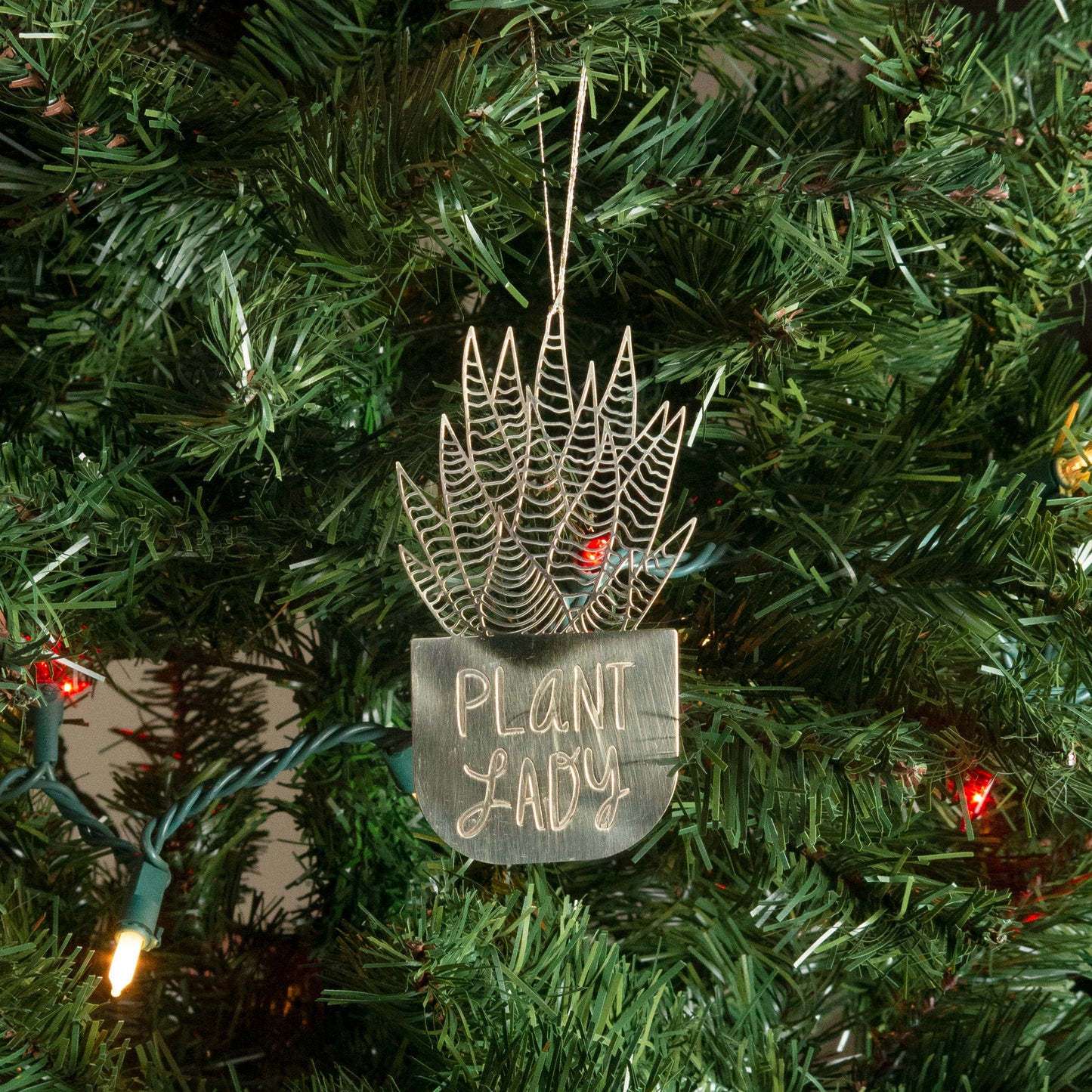 Plant Lady Brass Ornament