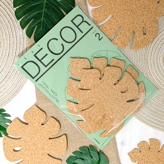 Monstera Leaf Cork Trivet Small