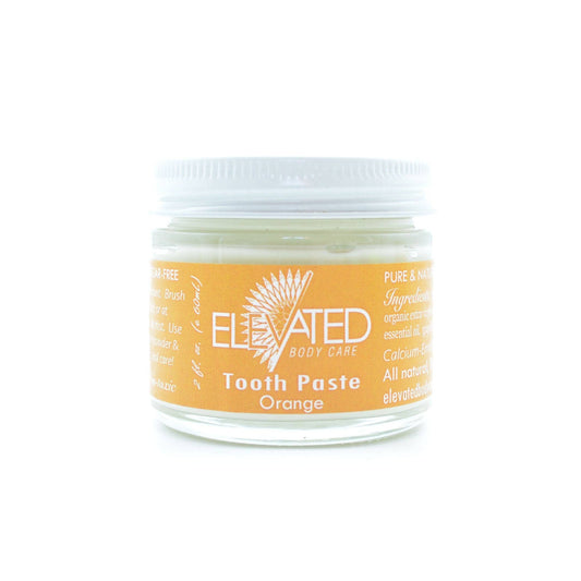 ELEVATED - Natural Toothpaste - Fluoride FREE - Glass Jar: Orange